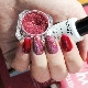 How to make a manicure with glitter gel polish?