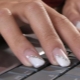 Beautiful design of white extended nails