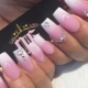 Manicure for long square nails