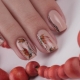 Fashionable autumn gel polish manicure design