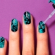 Marble manicure with gel polish