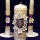 Wedding candles for a family hearth