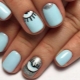 Blue manicure ideas for short nails