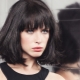 Graduated bob with medium bangs