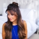 Beautiful hairstyles with a bun and loose hair