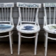 DIY decoupage of a chair and stool
