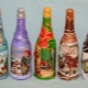 DIY decoupage bottles for the New Year
