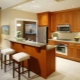 Kitchen interior design with bar counter