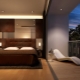 Bedroom interior design in brown tones