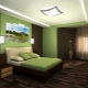 Bedroom interior design in shades of green
