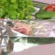 Which side to put the baking foil on the baking sheet?