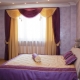 Combined curtains in two colors for the bedroom
