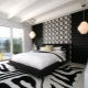 Bedroom decoration in black and white