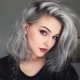 Ash gray hair