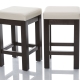 Kitchen stools with upholstered seat