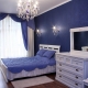 Bedroom design options in blue tones