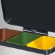 Separate waste bins