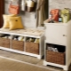Banquettes with a storage box in the hallway: types and selection