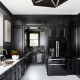 Black kitchen: choice of headset, color combination and interior design