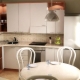 Kitchen design in Khrushchev with a refrigerator