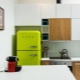 Design of a small kitchen with a refrigerator