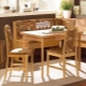 Kitchen corners with table and chairs: features and secrets of choice