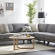 Gray sofa in the living room interior: types, what to combine with and how to choose?