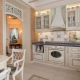 Corner kitchens in classic style in the interior
