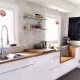 Design options for white kitchens with wood countertops