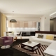 Interior design options for the kitchen-living room