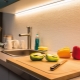 Options for organizing the lighting of the working area in the kitchen