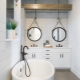White tiles in the bathroom: types and examples of design