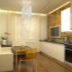 Kitchen design 14-15 sq. m with sofa