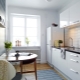 Kitchen design with an area of ​​8 sq. m with refrigerator