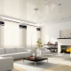 Stretch glossy ceilings for the hall: pros and cons, designs, colors, examples