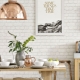 Brick wallpaper in the interior of the kitchen