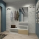 Brick wallpaper in the interior of the hallway