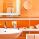 Orange bathroom tiles: pros and cons, decoration tips, examples