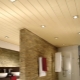 Ceiling in the bathroom made of plastic panels