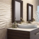 Embossed tiles for the bathroom: what happens and how to care for it?
