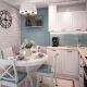 Corner sets in the interior of a small kitchen 6 sq. m