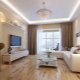 Choosing curtains in a beige living room