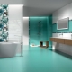 Turquoise bathroom: shades, color combinations, design