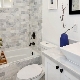 Design of a bathroom combined with a toilet 3 sq. m
