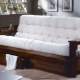 Sofas with wooden armrests