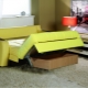 Sofas with accordion mechanism and storage box