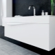 Hanging vanities with a sink in the bathroom: sizes and selection