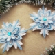 Ideas for making snowflakes using the kanzashi technique
