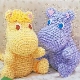 How to tie an amigurumi hippopotamus?