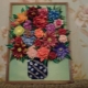 How to make a painting using the kanzashi technique?